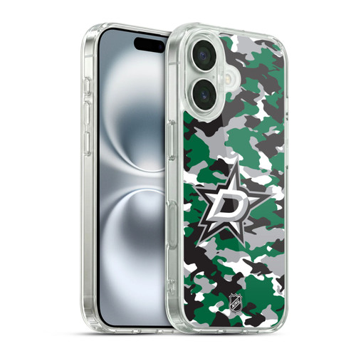 NHL Dallas Stars Camouflage Soft Gel Case for Apple iPhone 16