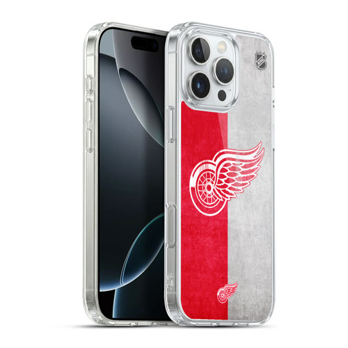 NHL Detroit Red Wings Half Distressed Soft Gel Case for Apple iPhone 16 Pro Max & MagSafe
