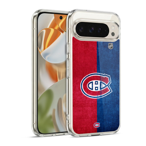 NHL Montreal Canadiens Half Distressed Soft Gel Case for Google Pixel 9 / Pixel 9 Pro