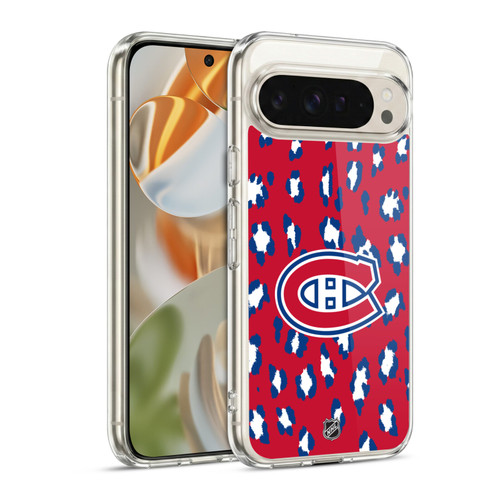 NHL Montreal Canadiens Leopard Pattern Soft Gel Case for Google Pixel 9 / Pixel 9 Pro