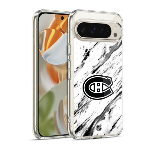 NHL Montreal Canadiens Marble Soft Gel Case for Google Pixel 9 / Pixel 9 Pro