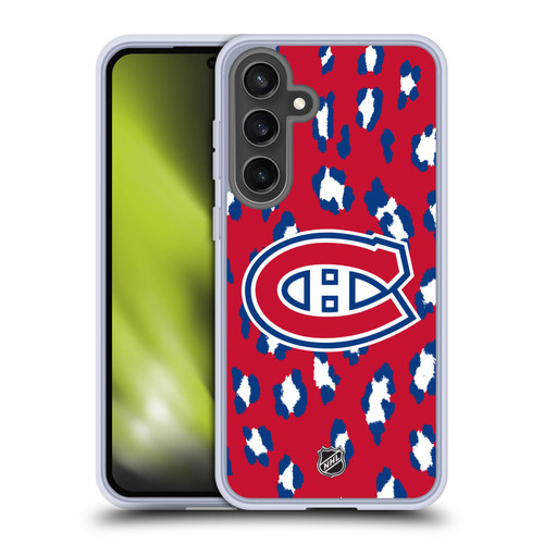 NHL Montreal Canadiens Leopard Pattern Soft Gel Case for Samsung Galaxy S24 FE