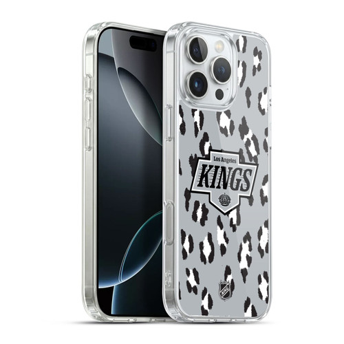 NHL Los Angeles Kings Leopard Pattern Soft Gel Case for Apple iPhone 16 Pro Max