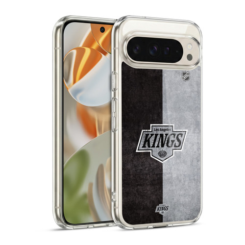 NHL Los Angeles Kings Half Distressed Soft Gel Case for Google Pixel 9 / Pixel 9 Pro