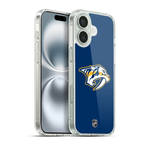 NHL Nashville Predators Plain Soft Gel Case for Apple iPhone 16 Plus & MagSafe