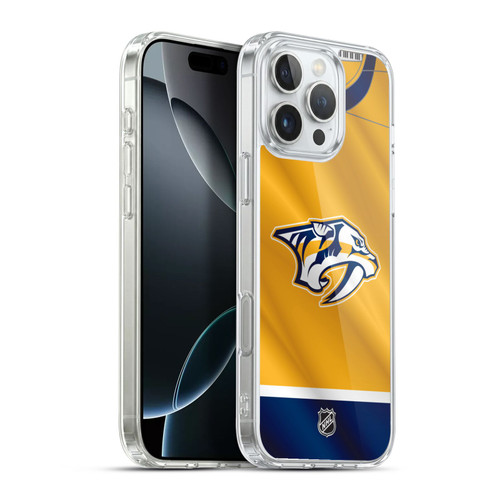 NHL Nashville Predators Jersey Soft Gel Case for Apple iPhone 16 Pro Max & MagSafe
