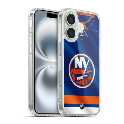 NHL New York Islanders Jersey Soft Gel Case for Apple iPhone 16