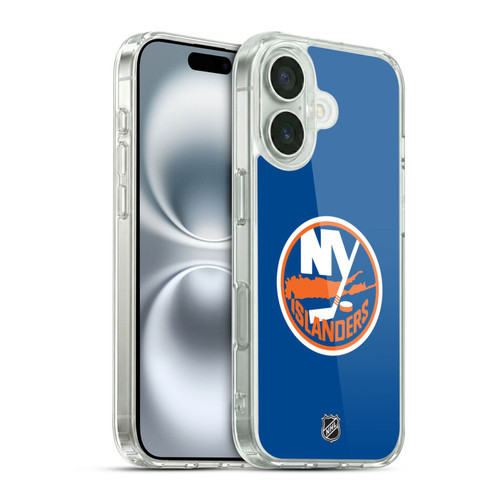 NHL New York Islanders Plain Soft Gel Case for Apple iPhone 16