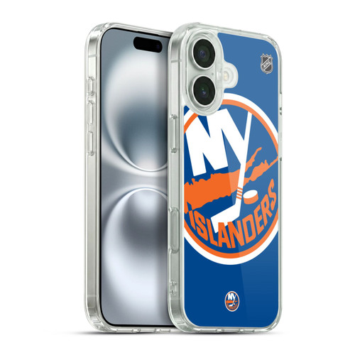 NHL New York Islanders Oversized Soft Gel Case for Apple iPhone 16 Plus