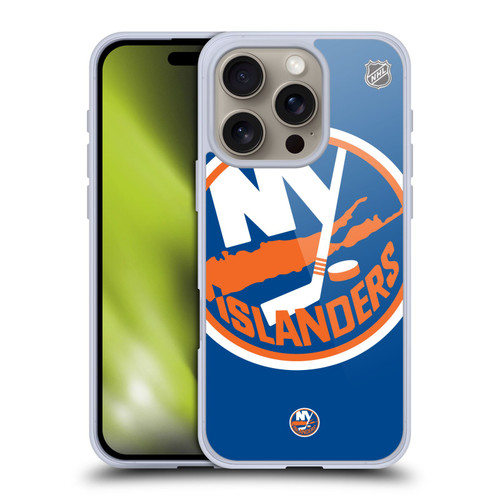 NHL New York Islanders Oversized Soft Gel Case for Apple iPhone 16 Pro