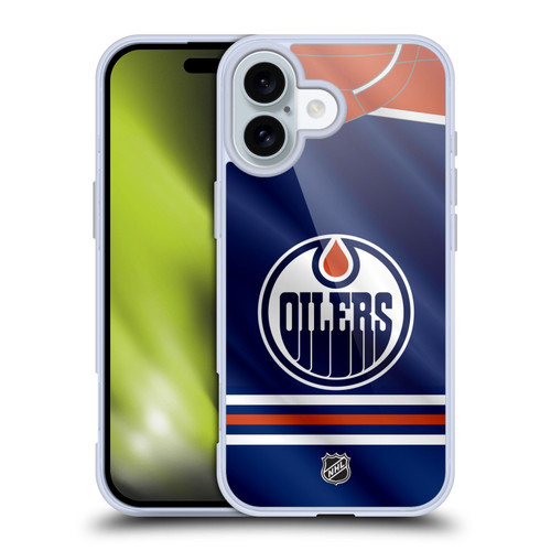 NHL Edmonton Oilers Jersey Soft Gel Case for Apple iPhone 16