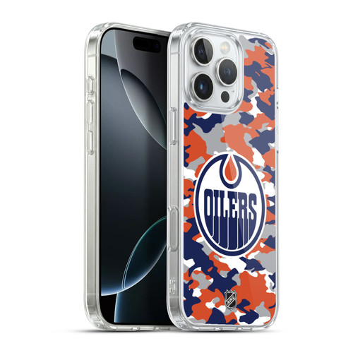 NHL Edmonton Oilers Camouflage Soft Gel Case for Apple iPhone 16 Pro Max & MagSafe