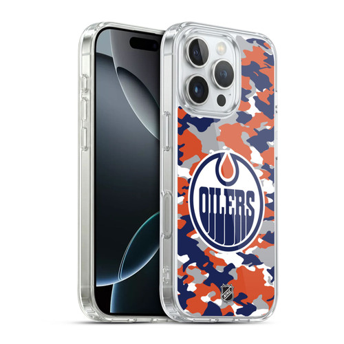 NHL Edmonton Oilers Camouflage Soft Gel Case for Apple iPhone 16 Pro & MagSafe