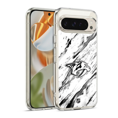 NHL Nashville Predators Marble Soft Gel Case for Google Pixel 9 / Pixel 9 Pro