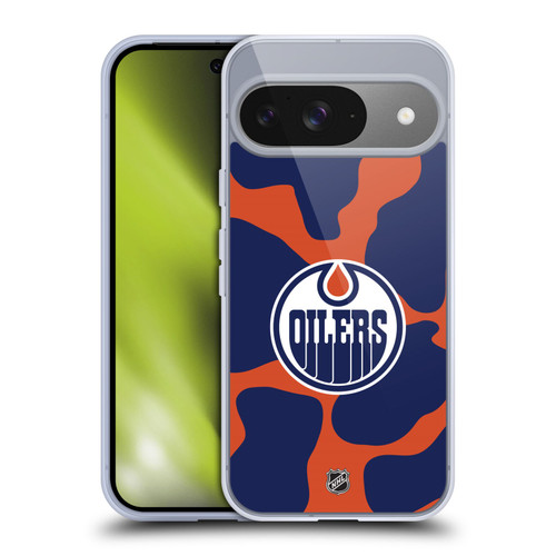NHL Edmonton Oilers Cow Pattern Soft Gel Case for Google Pixel 9 / Pixel 9 Pro
