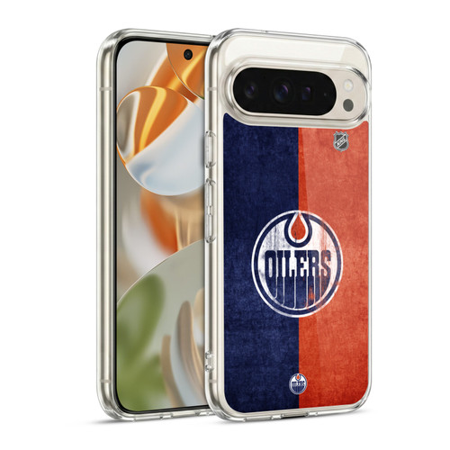 NHL Edmonton Oilers Half Distressed Soft Gel Case for Google Pixel 9 / Pixel 9 Pro