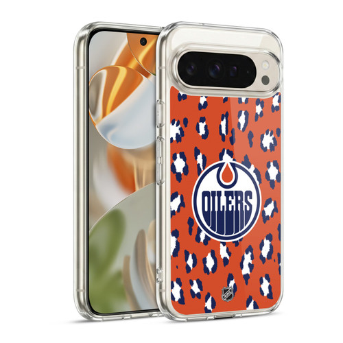 NHL Edmonton Oilers Leopard Pattern Soft Gel Case for Google Pixel 9 / Pixel 9 Pro