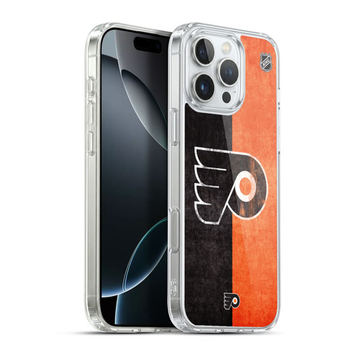 NHL Philadelphia Flyers Half Distressed Soft Gel Case for Apple iPhone 16 Pro Max & MagSafe