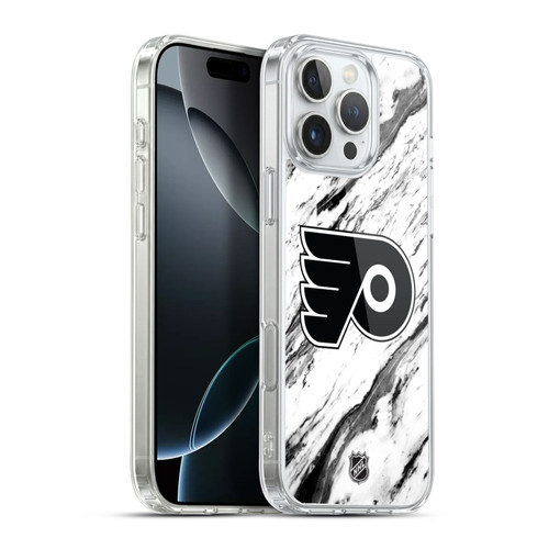 NHL Philadelphia Flyers Marble Soft Gel Case for Apple iPhone 16 Pro Max & MagSafe