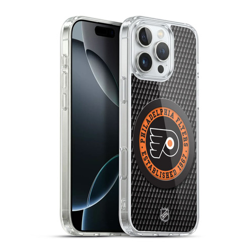 NHL Philadelphia Flyers Puck Texture Soft Gel Case for Apple iPhone 16 Pro Max & MagSafe