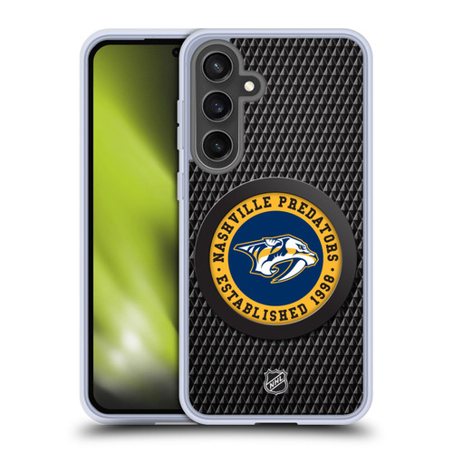 NHL Nashville Predators Puck Texture Soft Gel Case for Samsung Galaxy S24 FE