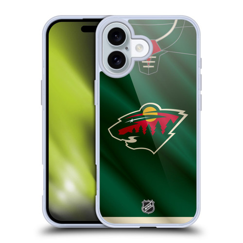 NHL Minnesota Wild Jersey Soft Gel Case for Apple iPhone 16