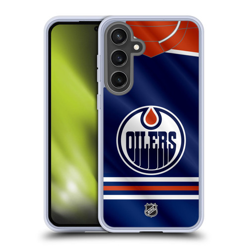 NHL Edmonton Oilers Jersey Soft Gel Case for Samsung Galaxy S24 FE