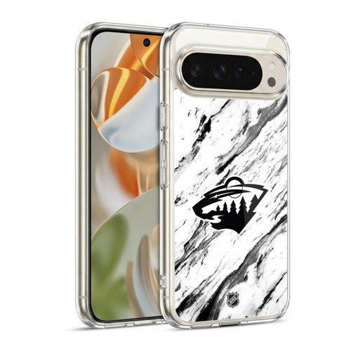 NHL Minnesota Wild Marble Soft Gel Case for Google Pixel 9 / Pixel 9 Pro