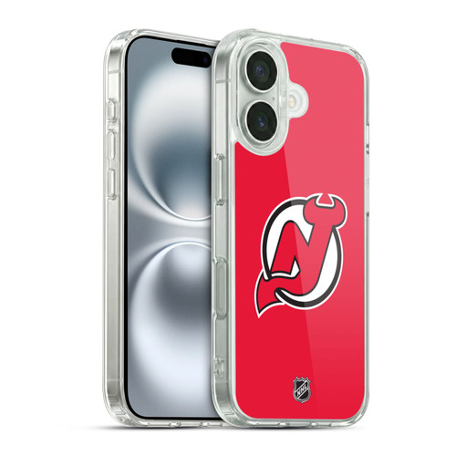 NHL New Jersey Devils Plain Soft Gel Case for Apple iPhone 16