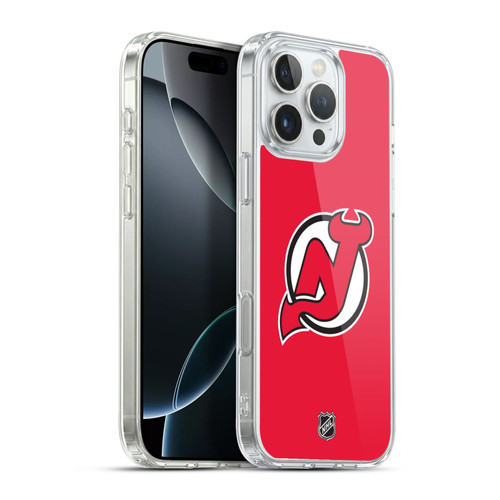 NHL New Jersey Devils Plain Soft Gel Case for Apple iPhone 16 Pro Max