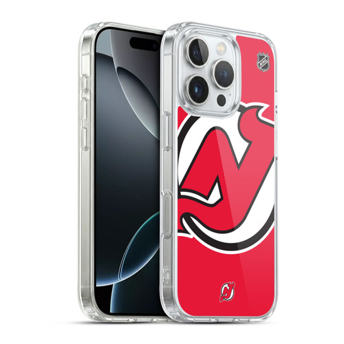 NHL New Jersey Devils Oversized Soft Gel Case for Apple iPhone 16 Pro