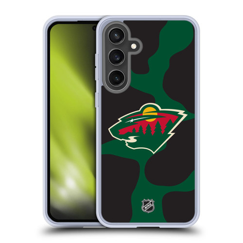 NHL Minnesota Wild Cow Pattern Soft Gel Case for Samsung Galaxy S24 FE