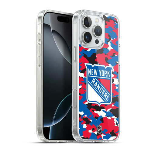 NHL New York Rangers Camouflage Soft Gel Case for Apple iPhone 16 Pro Max & MagSafe