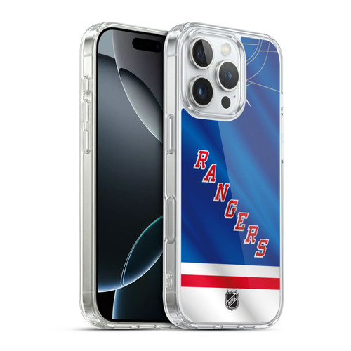 NHL New York Rangers Jersey Soft Gel Case for Apple iPhone 16 Pro & MagSafe