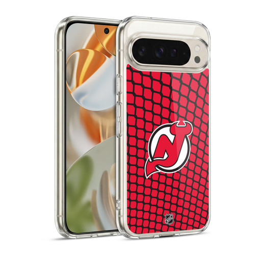NHL New Jersey Devils Net Pattern Soft Gel Case for Google Pixel 9 / Pixel 9 Pro