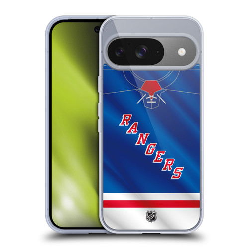 NHL New York Rangers Jersey Soft Gel Case for Google Pixel 9 / Pixel 9 Pro