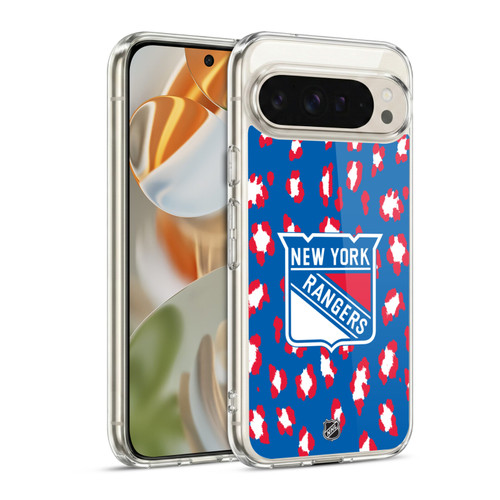 NHL New York Rangers Leopard Pattern Soft Gel Case for Google Pixel 9 / Pixel 9 Pro