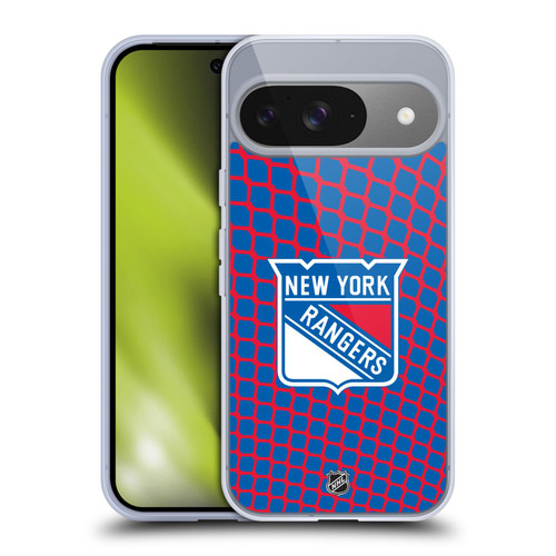 NHL New York Rangers Net Pattern Soft Gel Case for Google Pixel 9 / Pixel 9 Pro