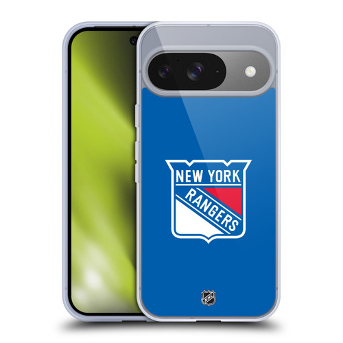 NHL New York Rangers Plain Soft Gel Case for Google Pixel 9 / Pixel 9 Pro