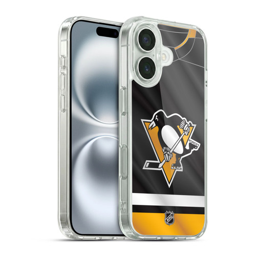 NHL Pittsburgh Penguins Jersey Soft Gel Case for Apple iPhone 16 & MagSafe