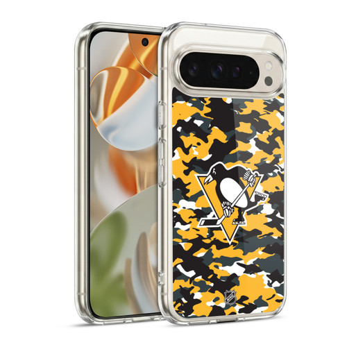 NHL Pittsburgh Penguins Camouflage Soft Gel Case for Google Pixel 9 / Pixel 9 Pro