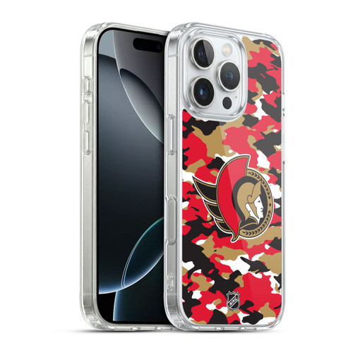 NHL Ottawa Senators Camouflage Soft Gel Case for Apple iPhone 16 Pro & MagSafe