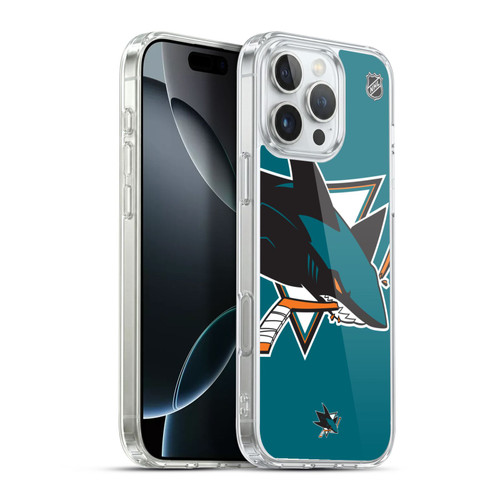 NHL San Jose Sharks Oversized Soft Gel Case for Apple iPhone 16 Pro Max