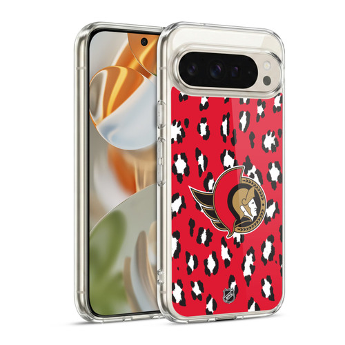 NHL Ottawa Senators Leopard Pattern Soft Gel Case for Google Pixel 9 / Pixel 9 Pro