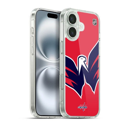 NHL Washington Capitals Oversized Soft Gel Case for Apple iPhone 16 Plus