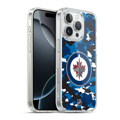 NHL Winnipeg Jets Camouflage Soft Gel Case for Apple iPhone 16 Pro & MagSafe