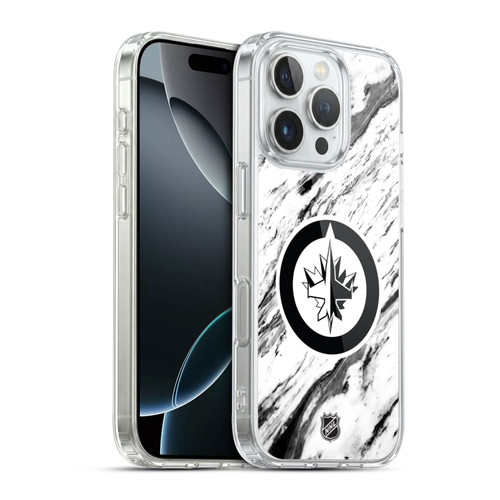 NHL Winnipeg Jets Marble Soft Gel Case for Apple iPhone 16 Pro & MagSafe