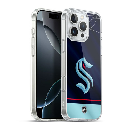 NHL Seattle Kraken Jersey Soft Gel Case for Apple iPhone 16 Pro Max