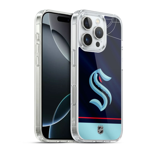 NHL Seattle Kraken Jersey Soft Gel Case for Apple iPhone 16 Pro