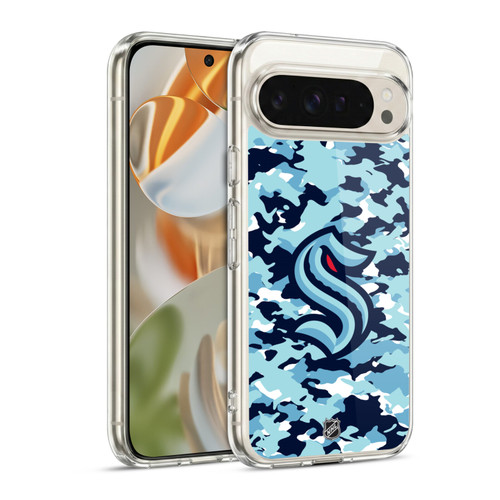 NHL Seattle Kraken Camouflage Soft Gel Case for Google Pixel 9 / Pixel 9 Pro